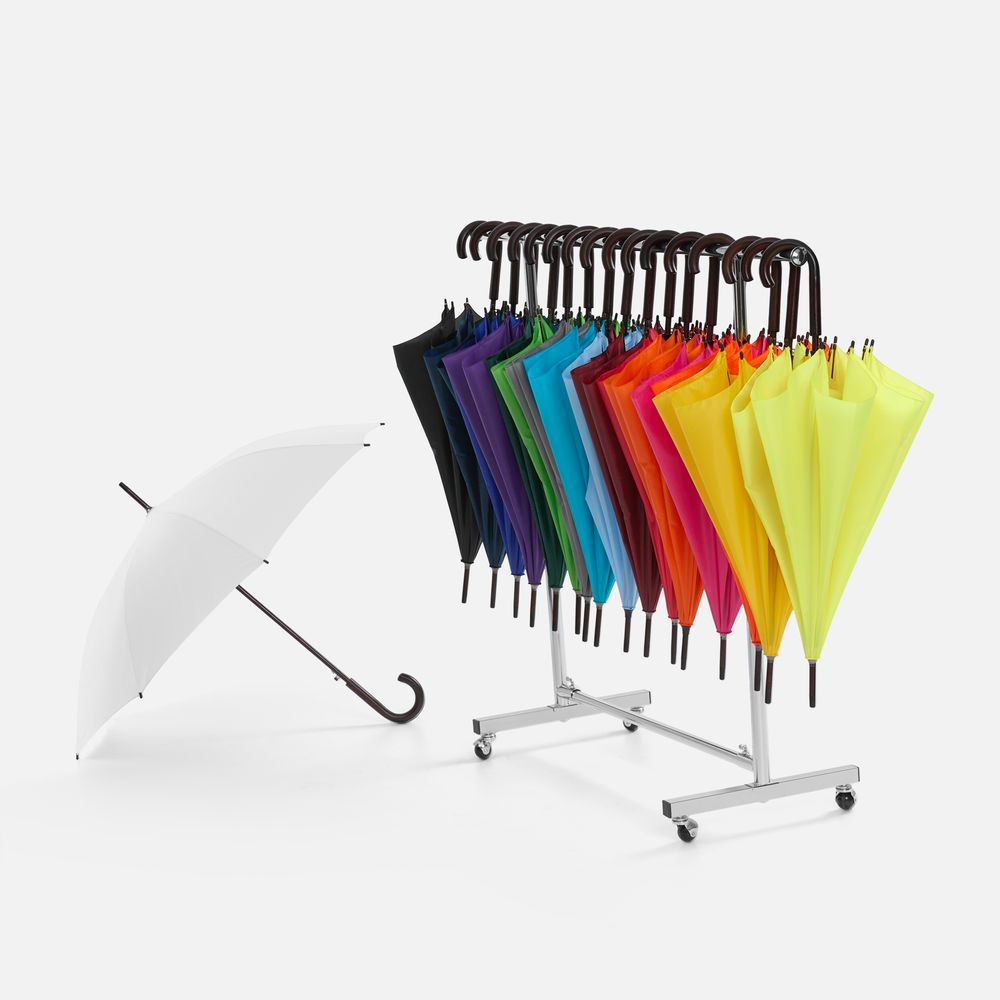 Зонт-трость Standard, серебристый / Миниатюра WWW (1000)