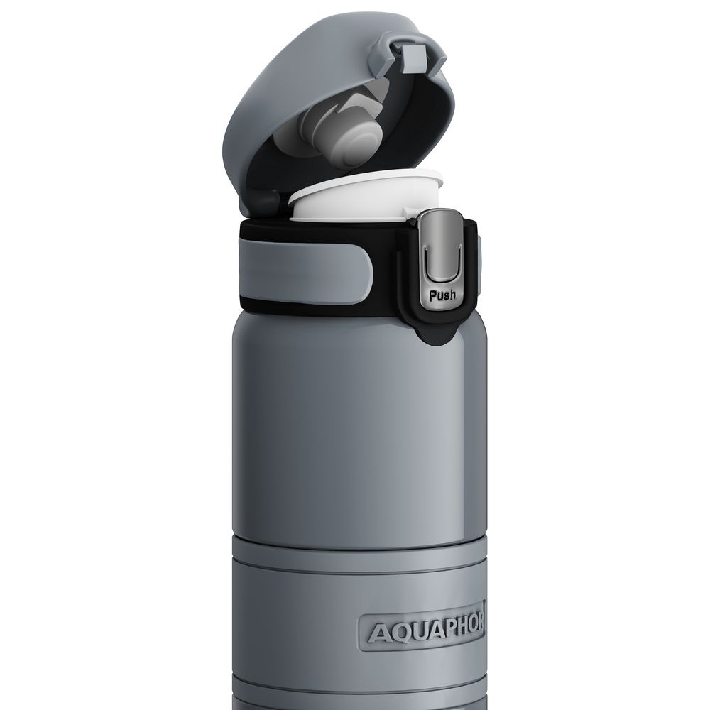 Термобутылка «Аквафор», серая / Миниатюра WWW (1000)