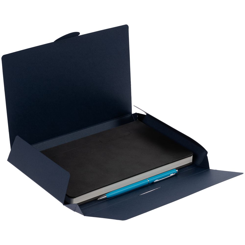 Набор Magnet Chrome с блокнотом, голубой / Миниатюра WWW (1000)