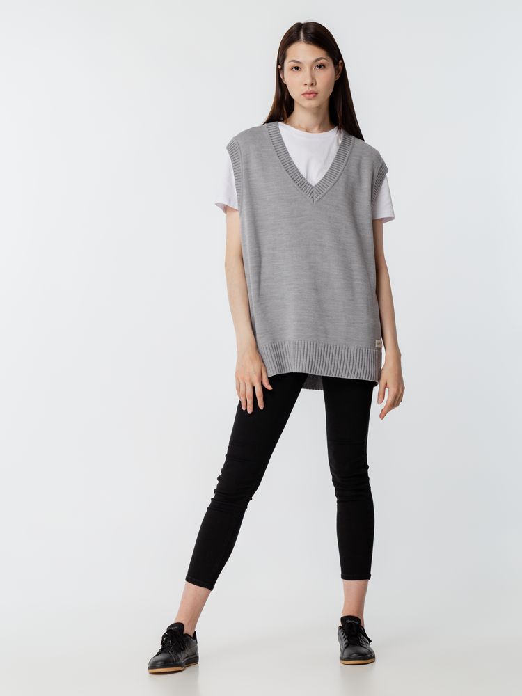 Жилет оверсайз унисекс Tad, светло-серый / Миниатюра WWW (1000)