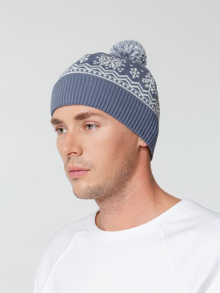 Шапка Elnik, серая с молочно-белым / Миниатюра WWW (1000)