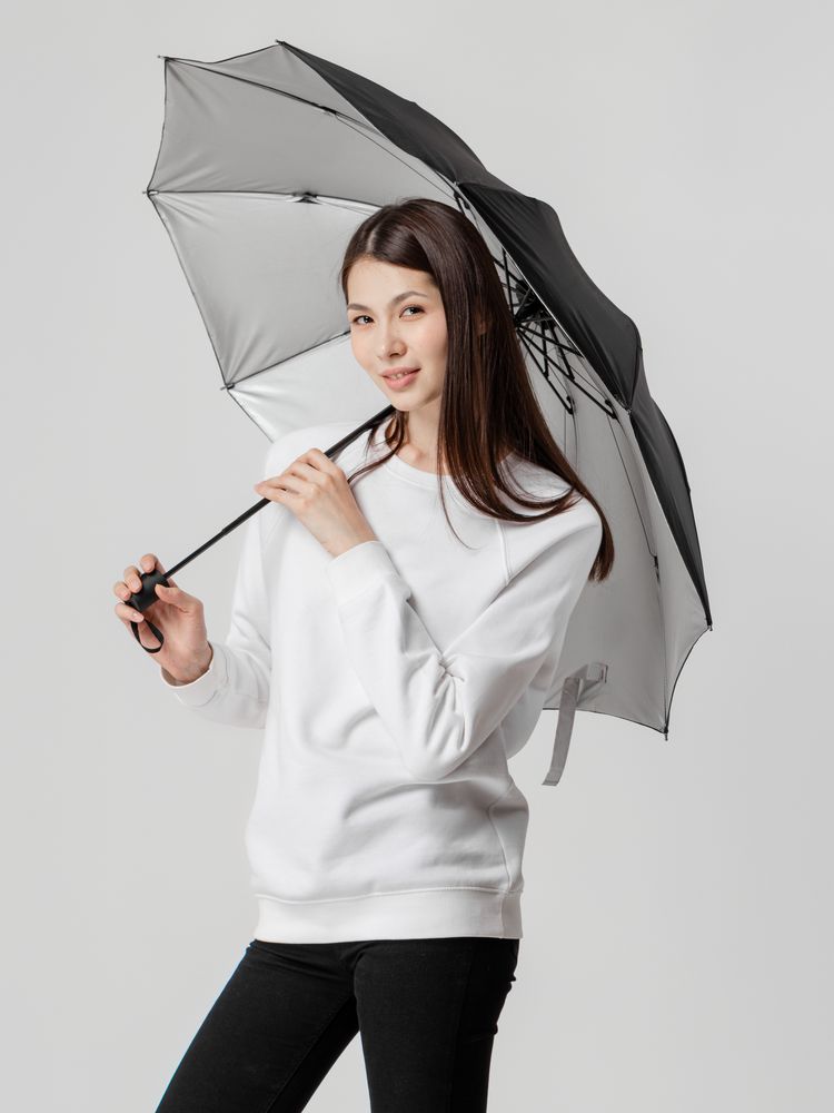 Зонт-наоборот складной Stardome, черный / Миниатюра WWW (1000)