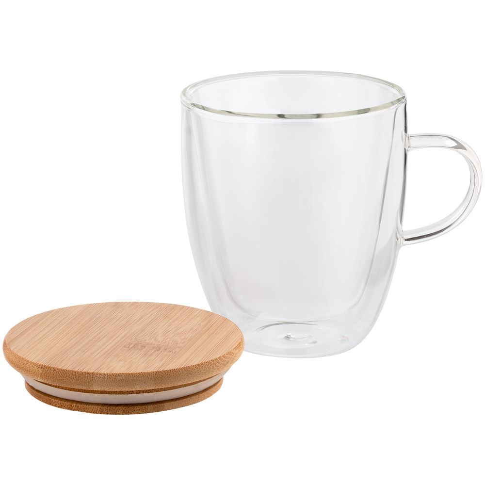 Кружка с двойными стенками Double Wall с бамбуковой крышкой / Миниатюра WWW (1000)