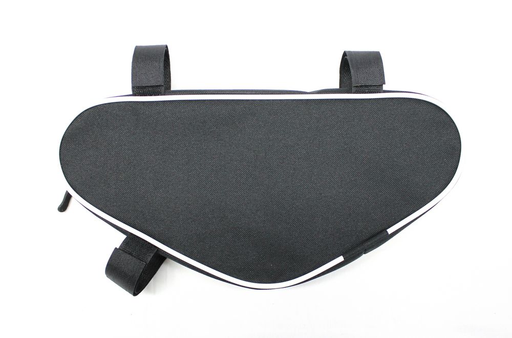 Велосумка на раму BikeLine, черная с белым / Миниатюра WWW (1000)