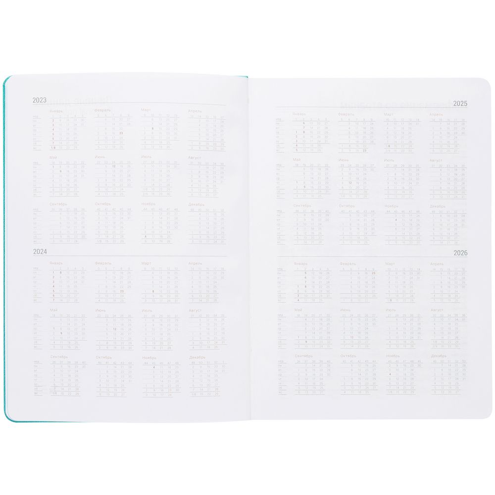 Ежедневник New Factor Metal, бирюзовый / Миниатюра WWW (1000)