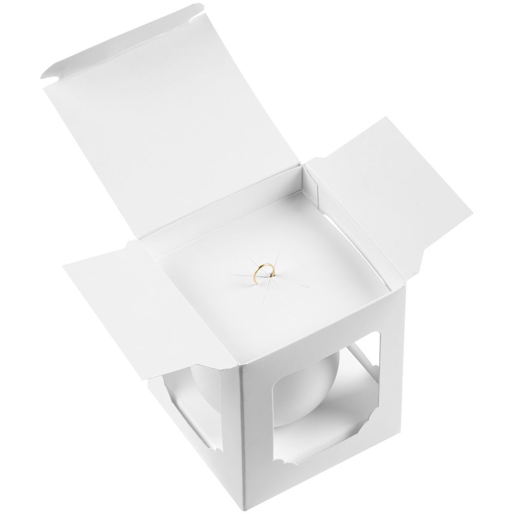 Елочный шар Gala Matt в коробке, белый, 6 см / Миниатюра WWW (1000)