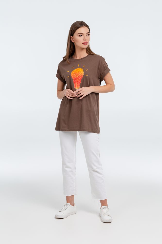 Футболка «Осенило», шоколадно-коричневая / Миниатюра WWW (1000)