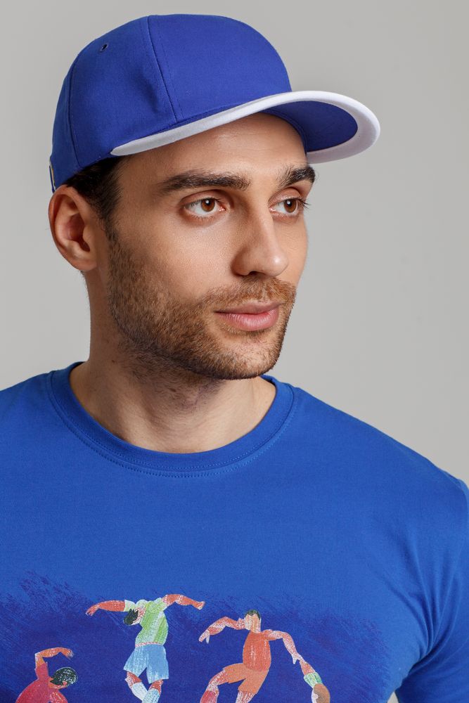 Бейсболка Bizbolka Honor, ярко-синяя с белым кантом / Миниатюра WWW (1000)