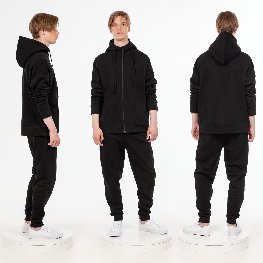 Толстовка унисекс H3, черная / Миниатюра WWW (1000)