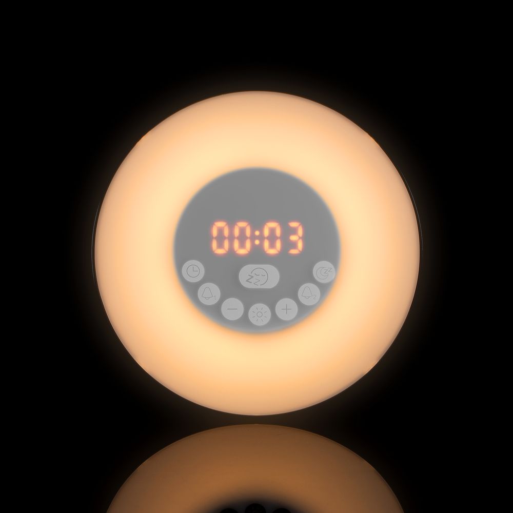 Лампа-колонка со световым будильником dreamTime, ver.2, белая / Миниатюра WWW (1000)