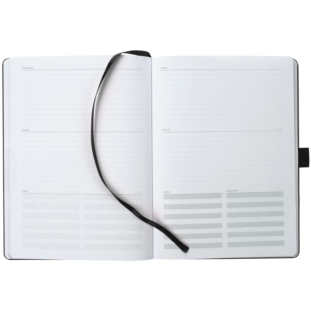 Еженедельник Lucky, недатированный, черный / Миниатюра WWW (1000)