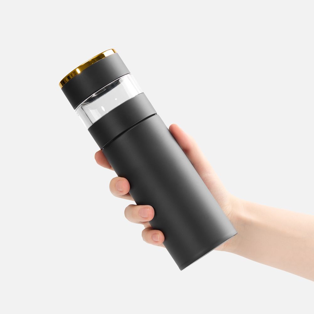 Смарт-бутылка с инфьюзером Thermory, черная / Миниатюра WWW (1000)