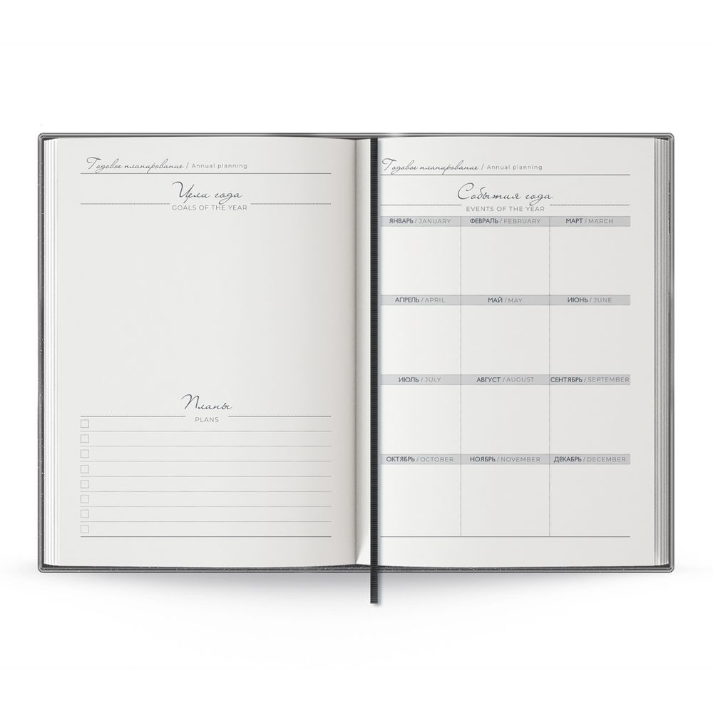 Ежедневник Anaconda, недатированный, серый / Миниатюра WWW (1000)