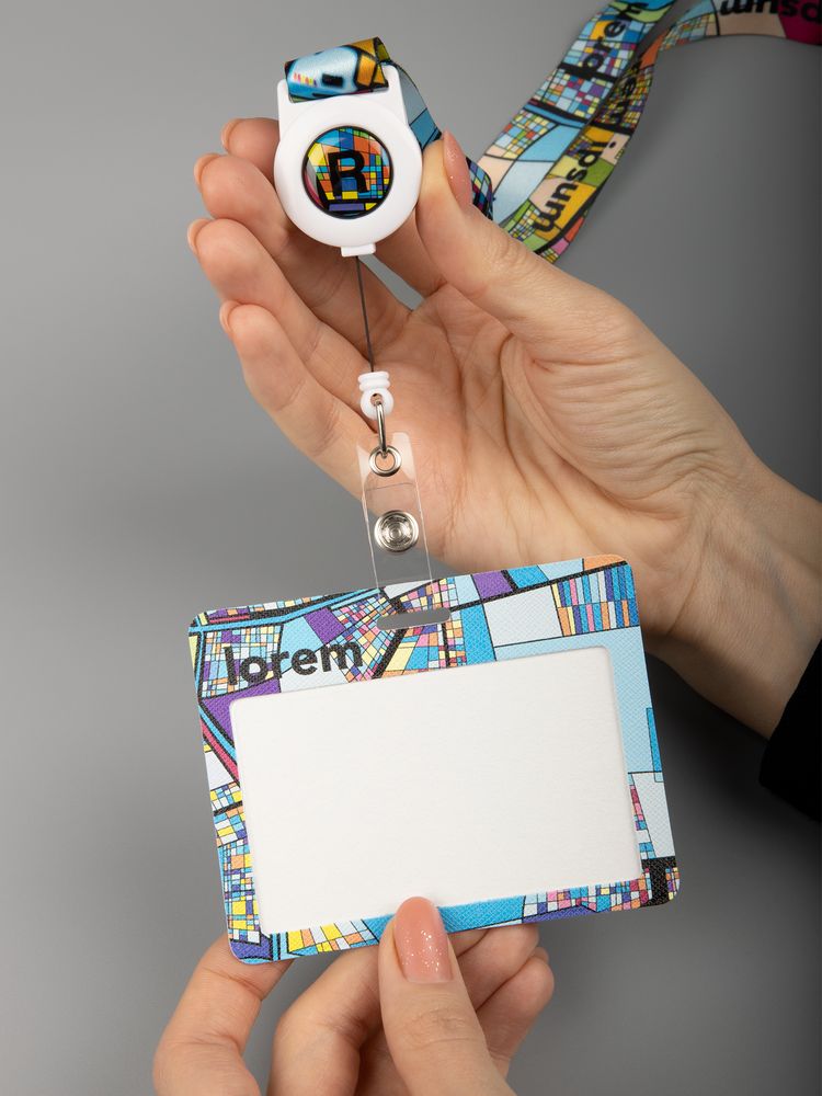 Карман для бейджа Saff Plus на заказ, горизонтальный / Миниатюра WWW (1000)