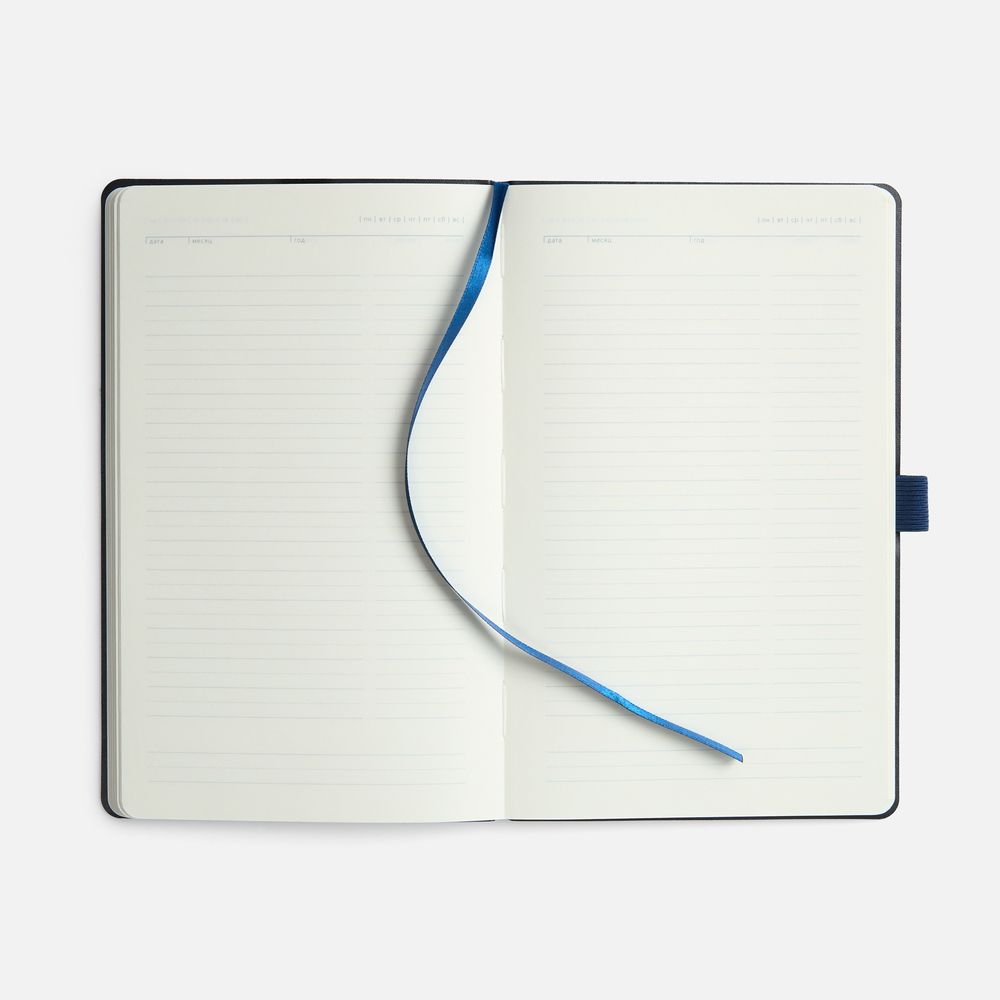 Ежедневник Lungo, недатированный, темно-синий / Миниатюра WWW (1000)