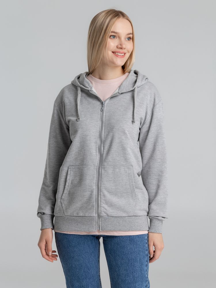 Толстовка на молнии с капюшоном Siverga 2.0, серый меланж / Миниатюра WWW (1000)