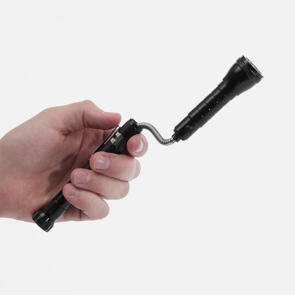 Телескопический фонарь с магнитом Flexion, ver.2, черный / Миниатюра WWW (1000)