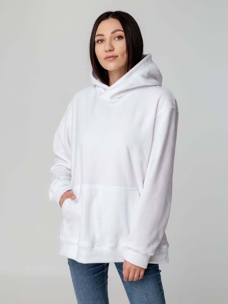 Худи флисовое унисекс Manakin, белое / Миниатюра WWW (1000)