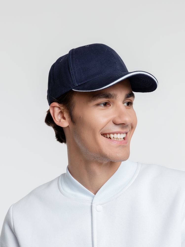 Бейсболка Generic, темно-синяя с белым кантом / Миниатюра WWW (1000)