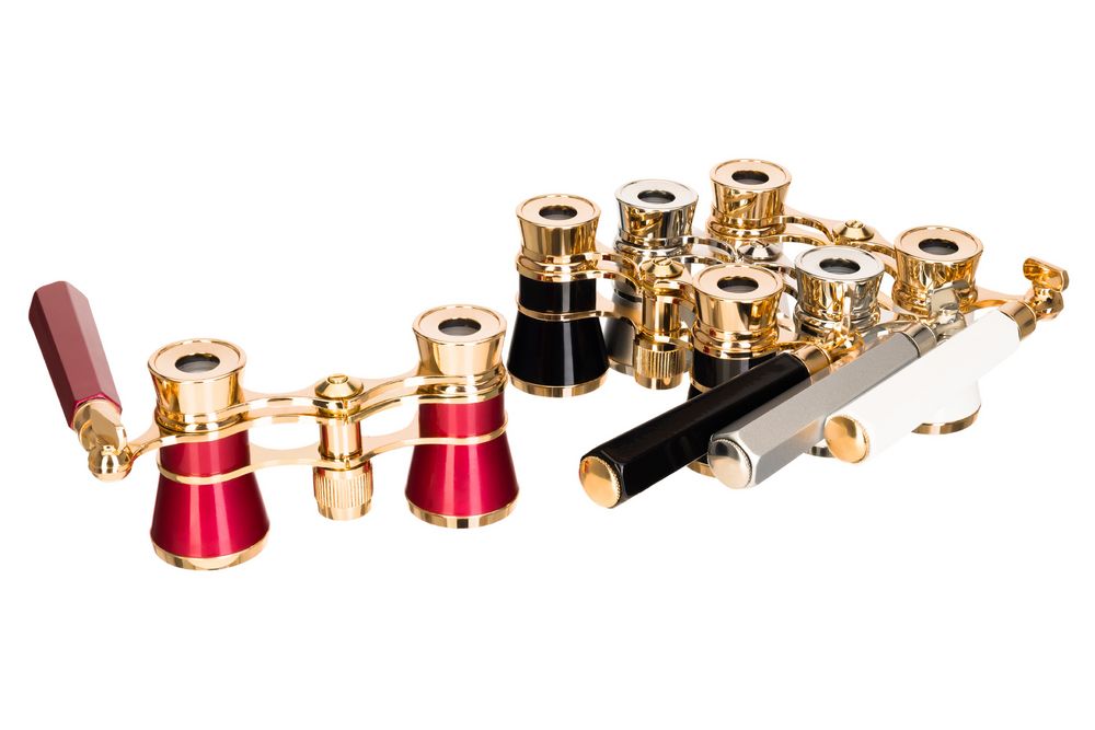 Театральный бинокль-лорнет Broadway 325E, красный / Миниатюра WWW (1000)