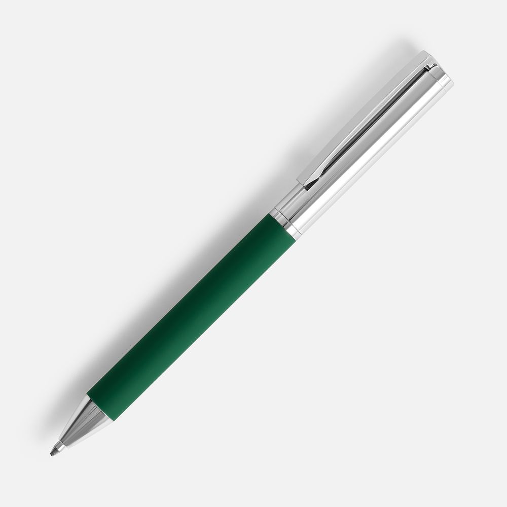 Ручка шариковая Eyeshot Soft Touch, темно-зеленая