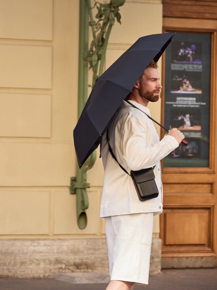 Зонт складной Cloudburst, черный / Миниатюра WWW (1000)