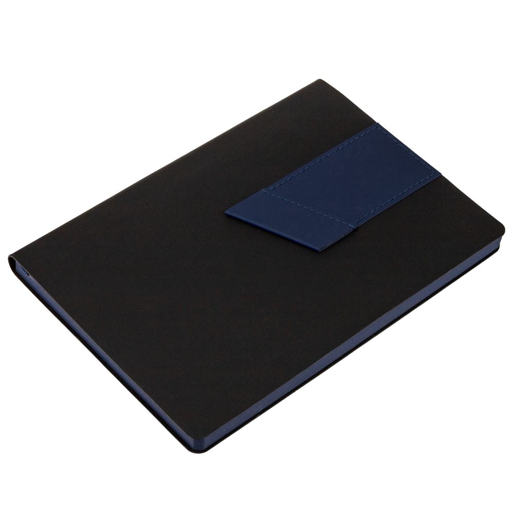 Ежедневник Bookmark, недатированный, черный с синим / Миниатюра WWW (1000)