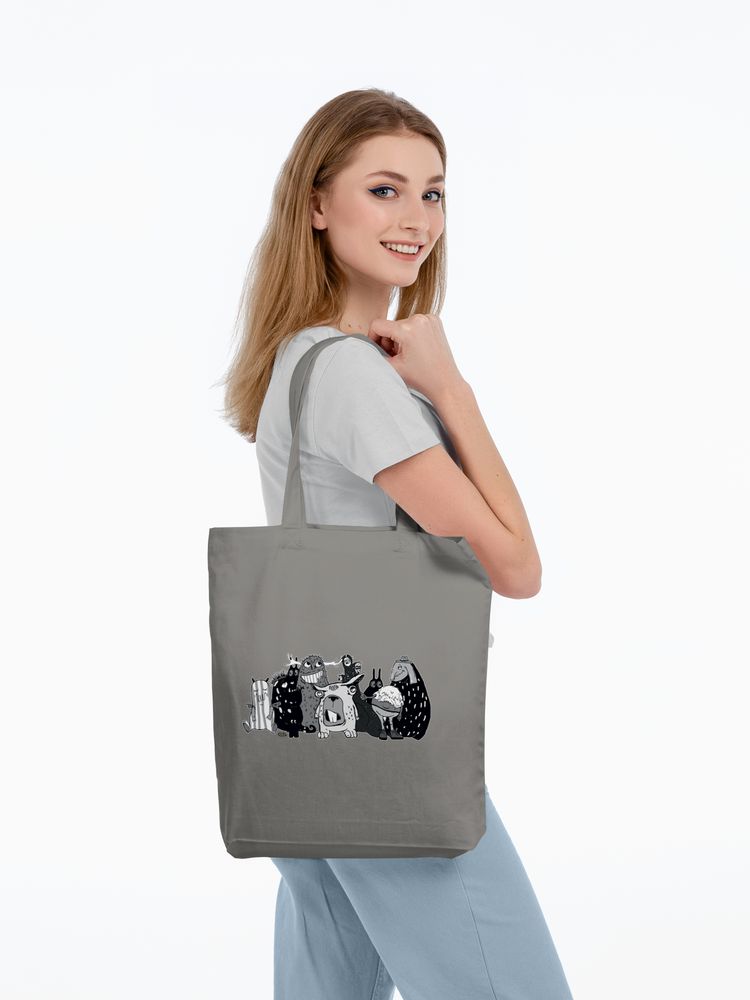 Холщовая сумка «Все мы немного монстры», серая / Миниатюра WWW (1000)