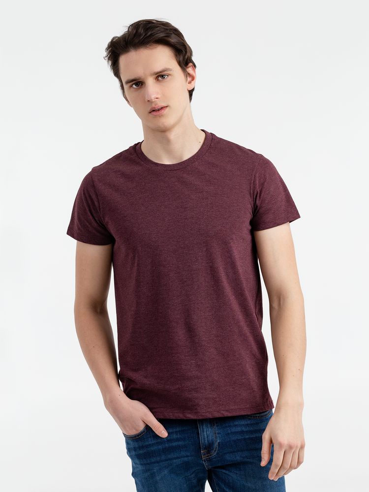 Футболка мужская Regent Fit 150, бордовый меланж / Миниатюра WWW (1000)