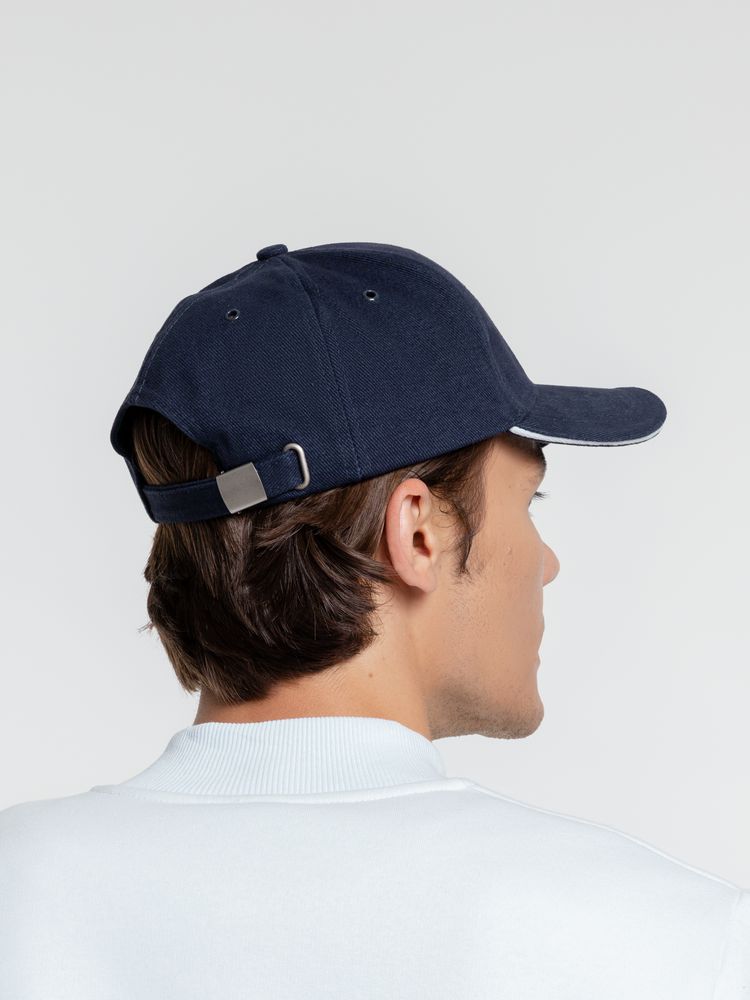 Бейсболка Generic, темно-синяя с белым кантом / Миниатюра WWW (1000)