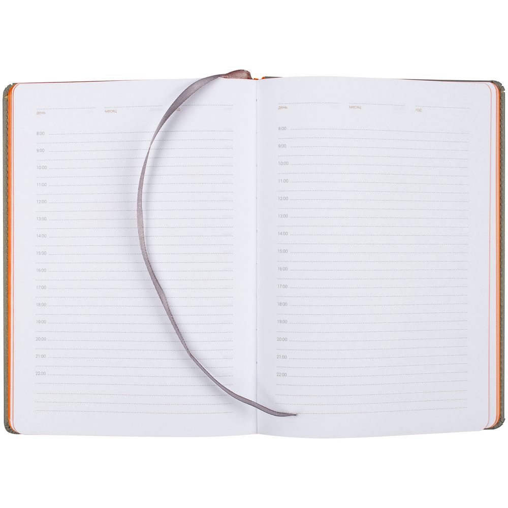 Ежедневник Spain, недатированный, серый с оранжевым / Миниатюра WWW (1000)