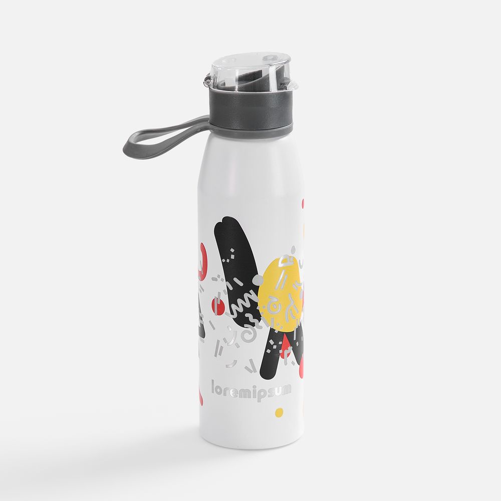 Бутылка для воды Billy Gym, матовая белая / Миниатюра нанесения (1000)