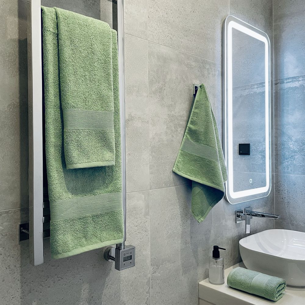 Полотенце махровое «Тиффани», среднее, зеленое, (фисташковый) / Миниатюра имиджевого (1000)