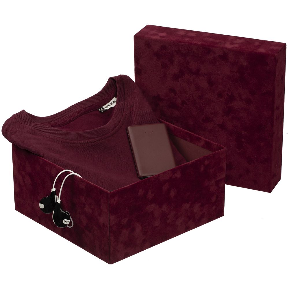 Коробка Velutto, бордовая / Миниатюра WWW (1000)