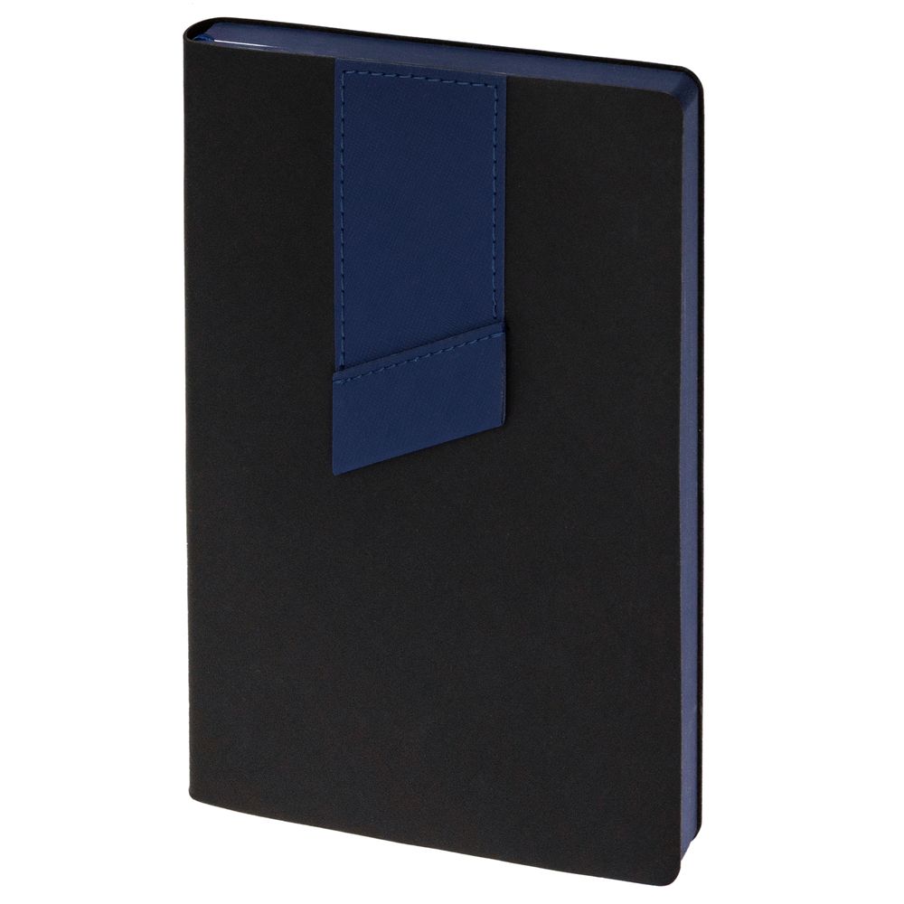 Ежедневник Bookmark, недатированный, черный с синим