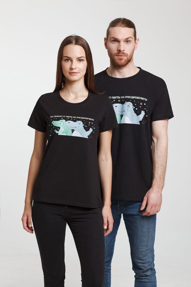 Футболка «Крокодилобегемоты», черная / Миниатюра WWW (1000)