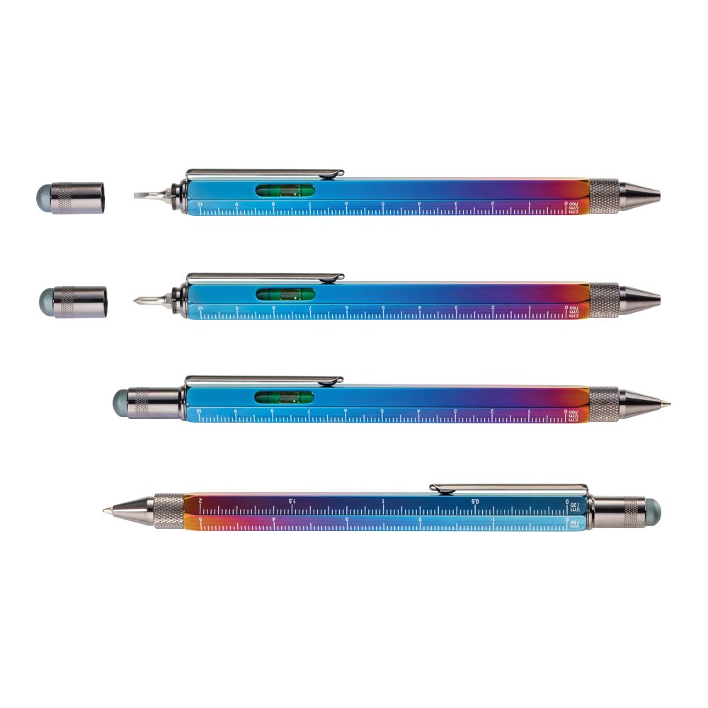 Ручка шариковая Construction Spectrum, мультиинструмент, радужная / Миниатюра WWW (1000)