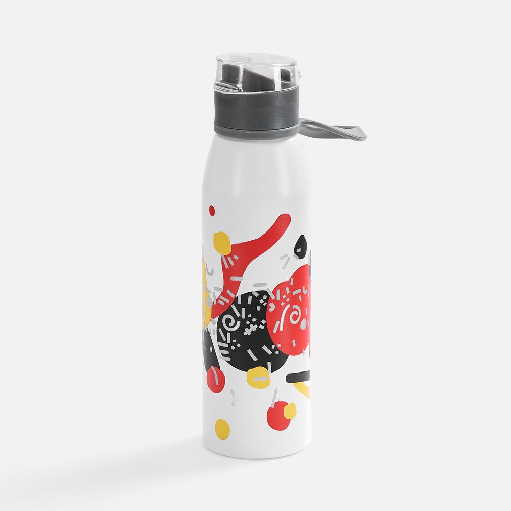 Бутылка для воды Billy Gym, матовая белая / Миниатюра нанесения (1000)