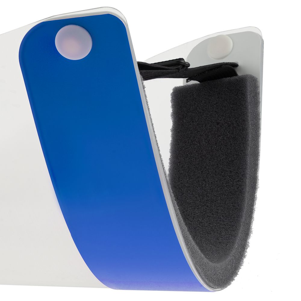 Прозрачный экран для лица Barrier, немедицинский, с синей лентой / Миниатюра WWW (1000)