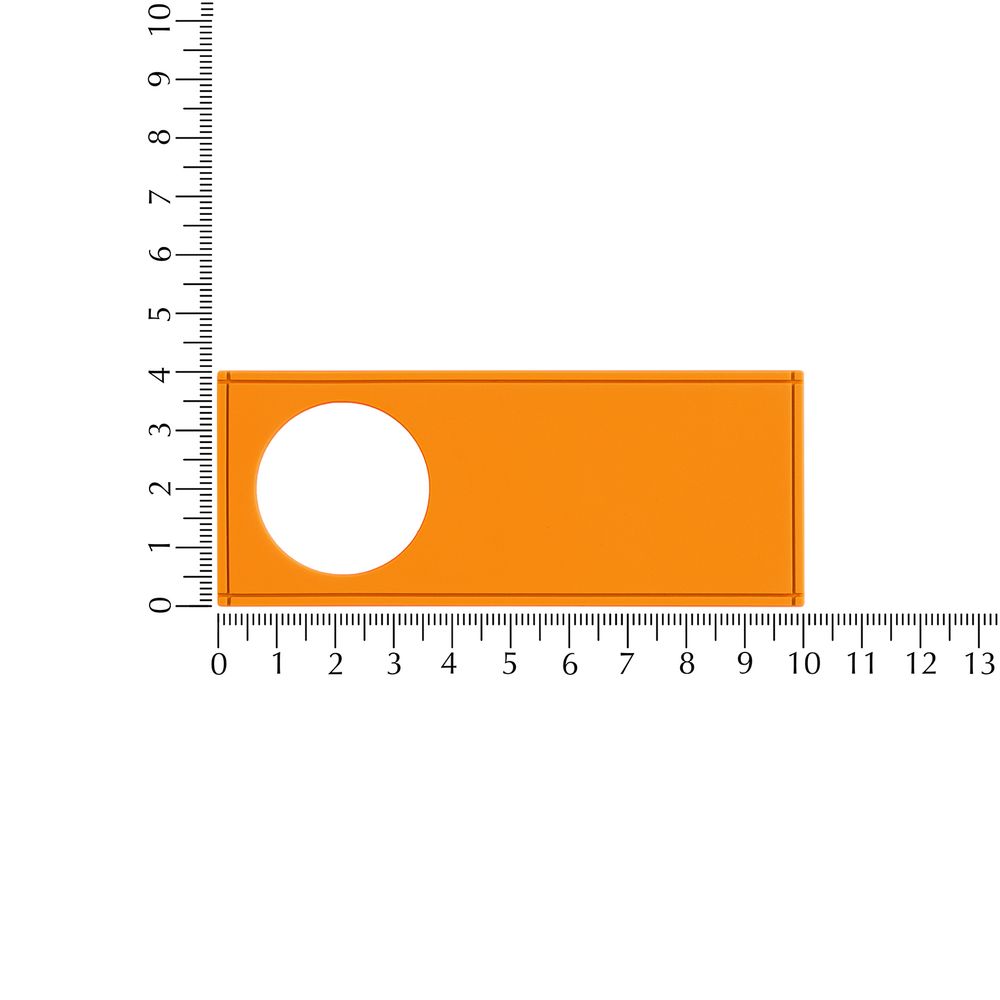 Лейбл из ПВХ с вырезом «Круг», оранжевый неон / Миниатюра WWW (1000)