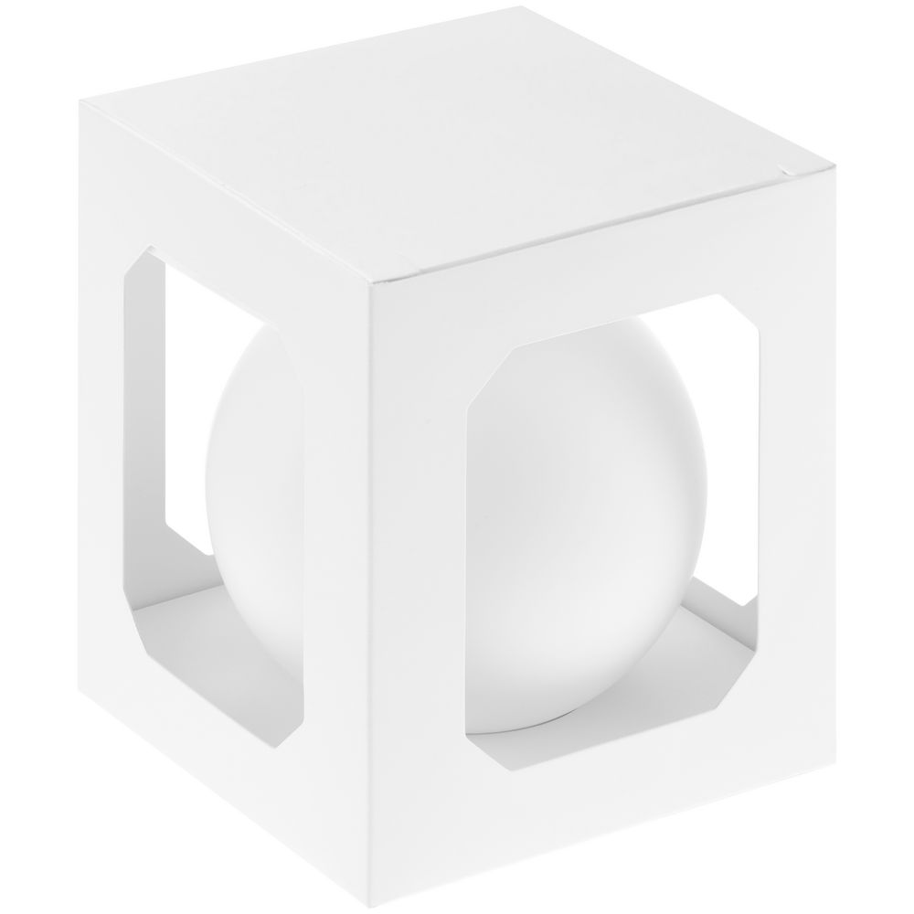 Елочный шар Finery Matt, 10 см, матовый белый / Миниатюра WWW (1000)