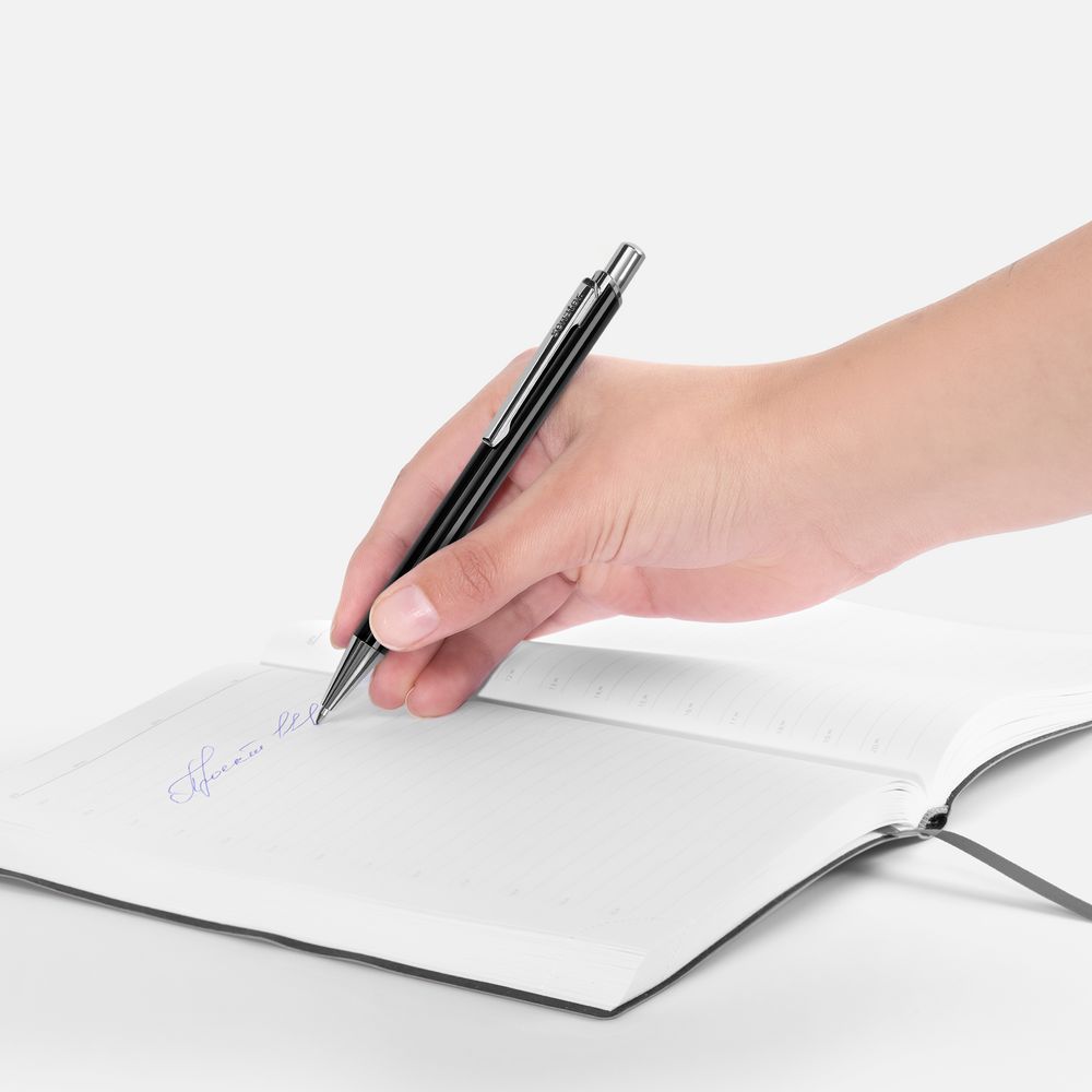 Ручка шариковая Arvent Glossy, черная / Миниатюра WWW (1000)