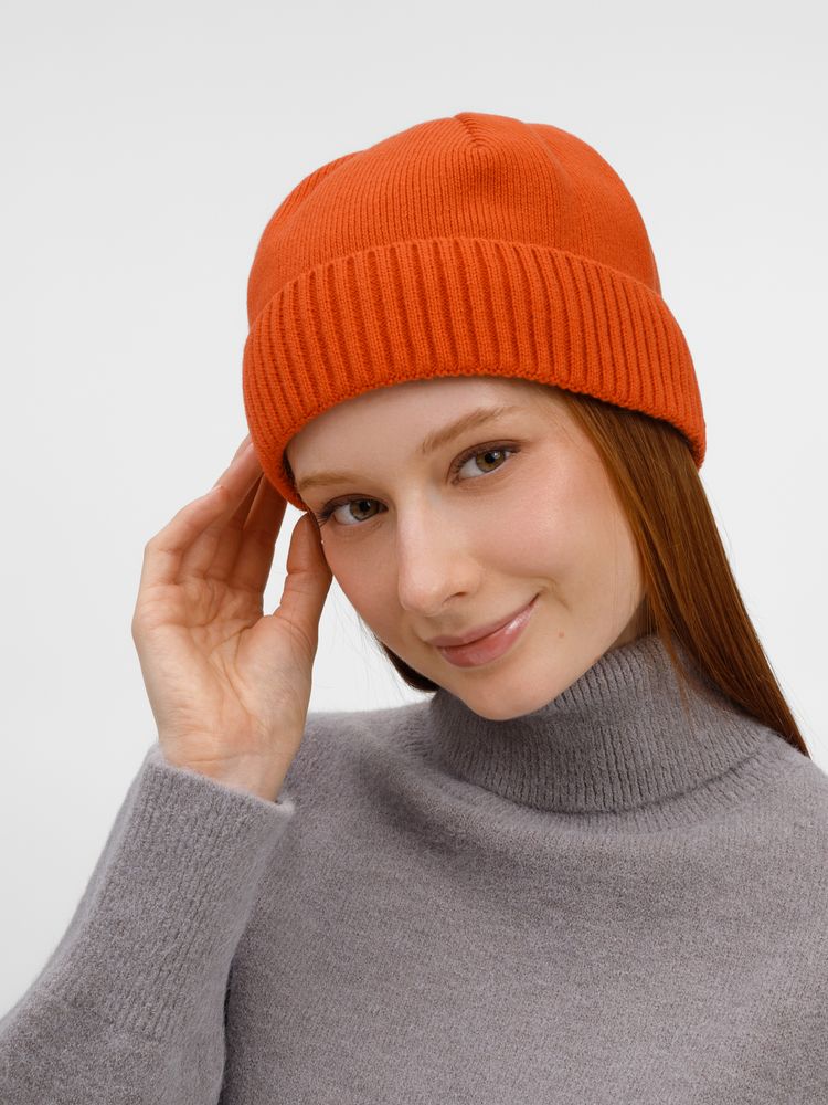 Шапка ComFleece, темно-оранжевая (кирпичная) / Миниатюра модельного (1000)