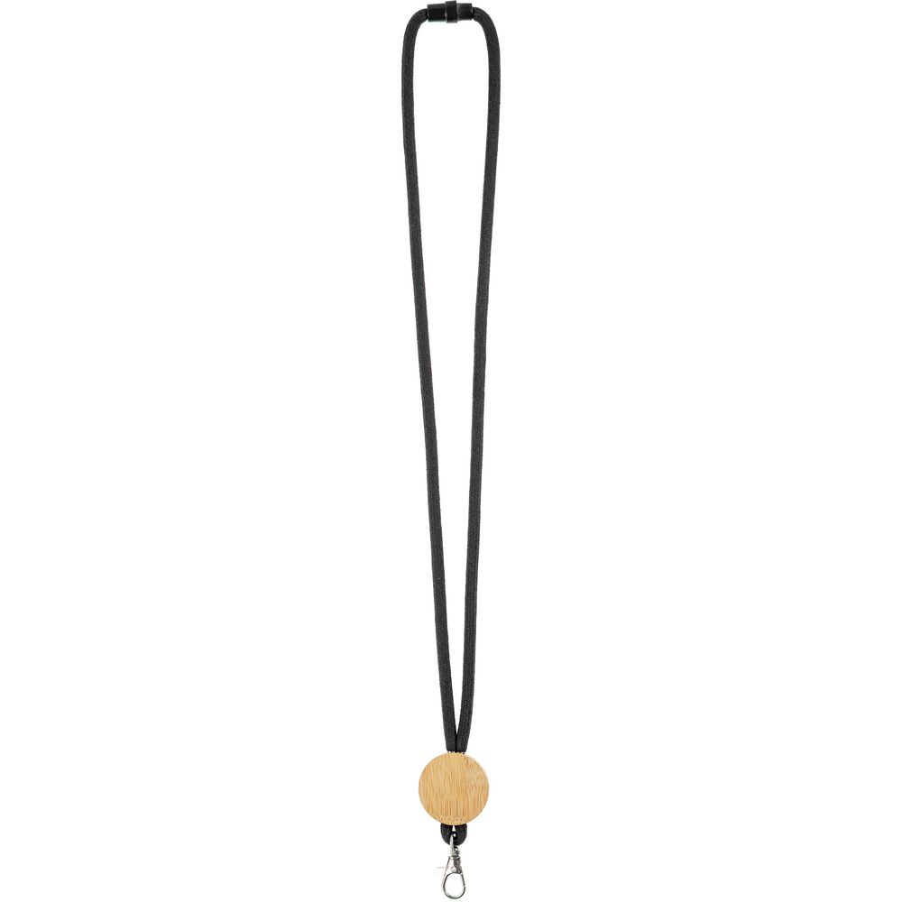 Шнурок для бейджа Tube Wood, черный / Миниатюра WWW (1000)