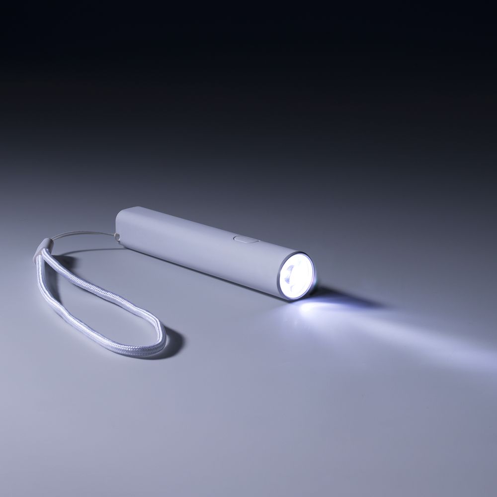 Фонарик аккумуляторный Falkirk, белый / Миниатюра WWW (1000)