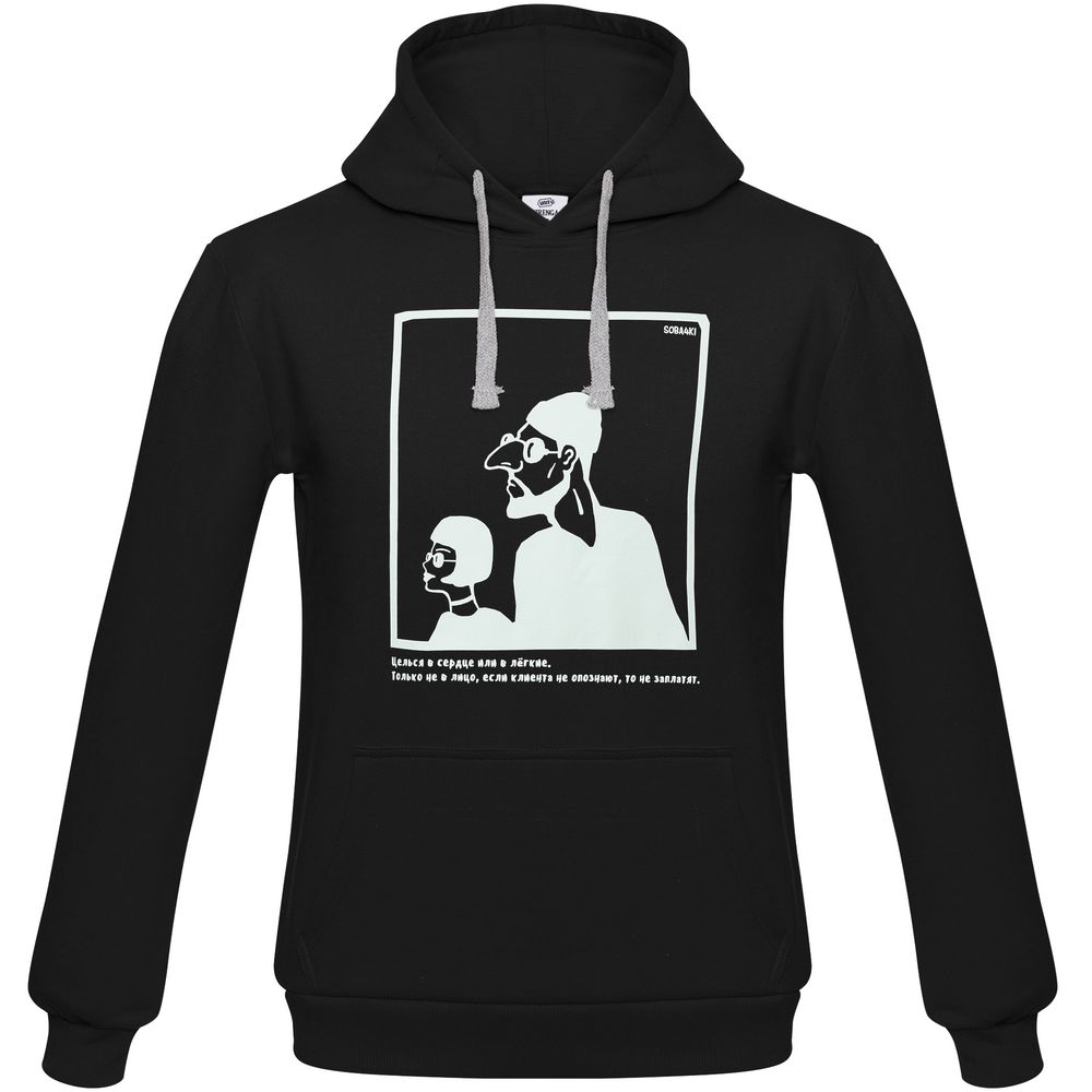 Толстовка с капюшоном «Леон», черная / Миниатюра WWW (1000)