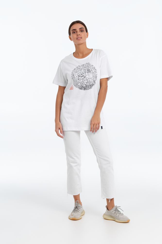 Футболка «Качели», белая / Миниатюра WWW (1000)