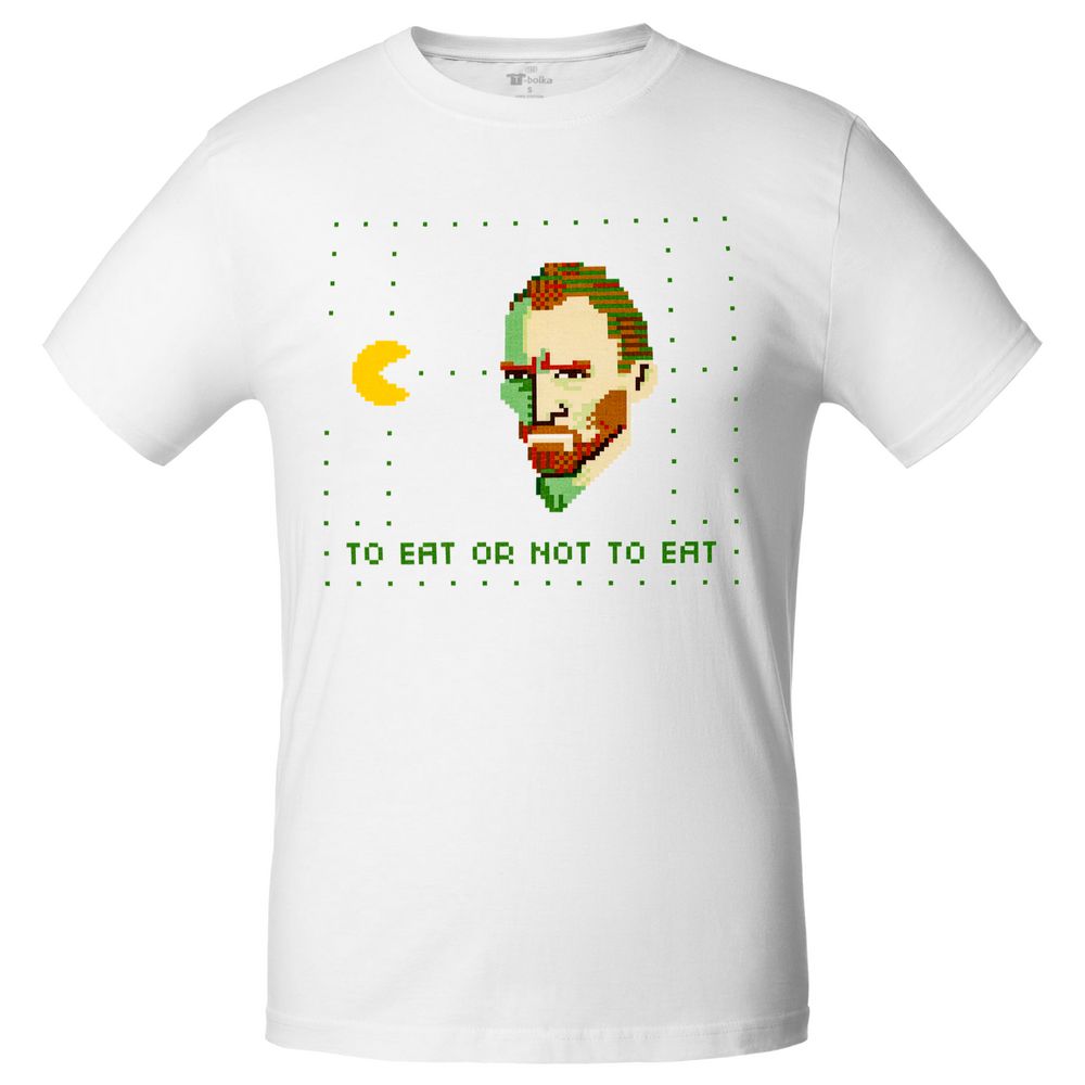 Футболка «Ван-Пакман», белая / Миниатюра WWW (1000)