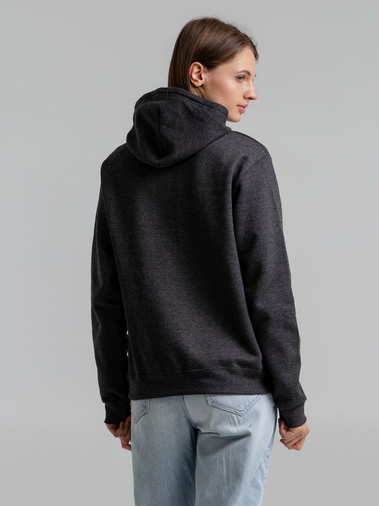 Толстовка с капюшоном Snake II черный меланж / Миниатюра WWW (1000)