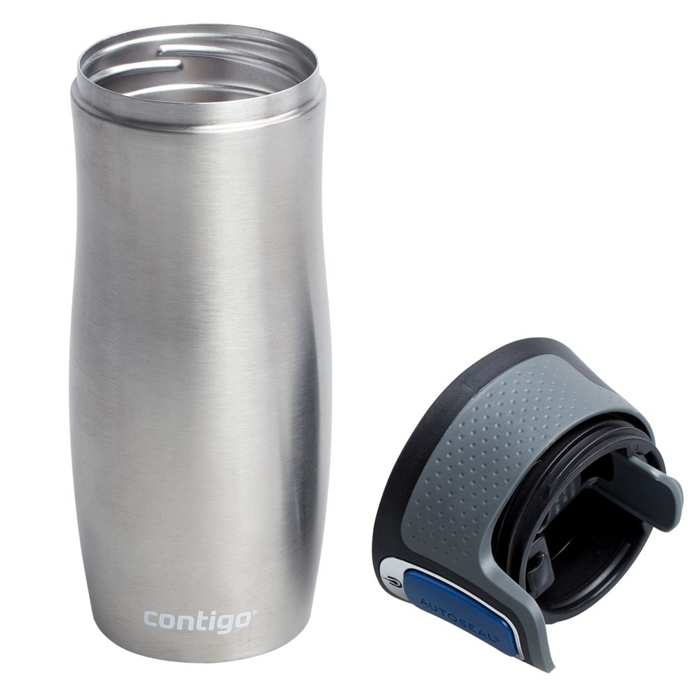 Термостакан Contigo West Loop, вакуумный, стальной цвет / Миниатюра WWW (1000)